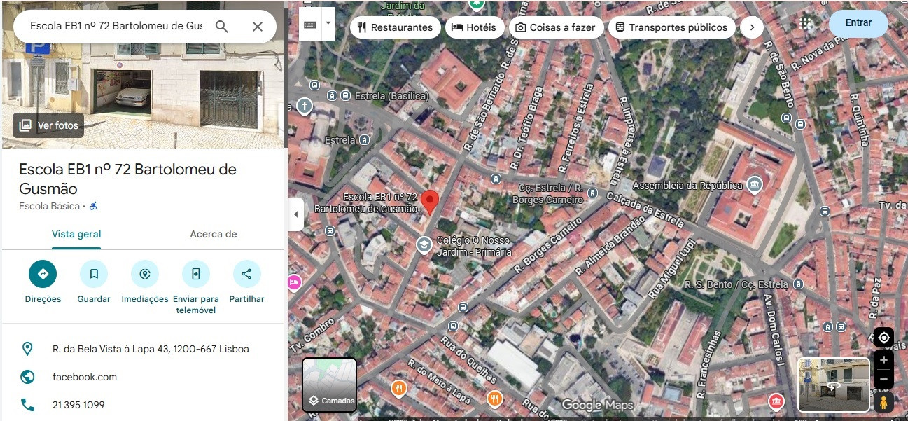 A Escola 72 no Mapa